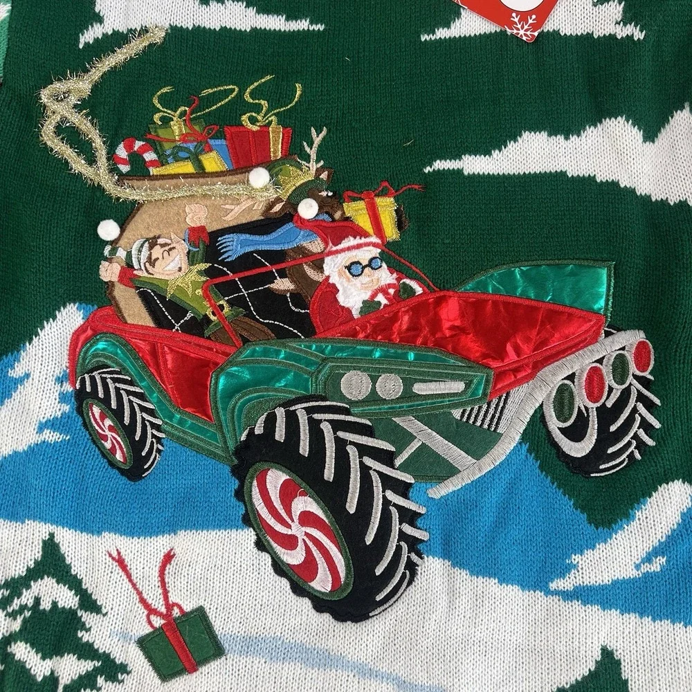NEW Blizzard Bay‎ Size M Dune Buggy Car Razor 4x4 Holiday Ugly Christmas Sweater